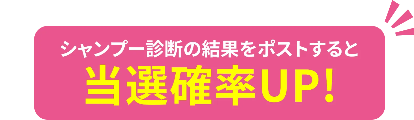 シャンプー診断の結果をポストすると当選確率UP！